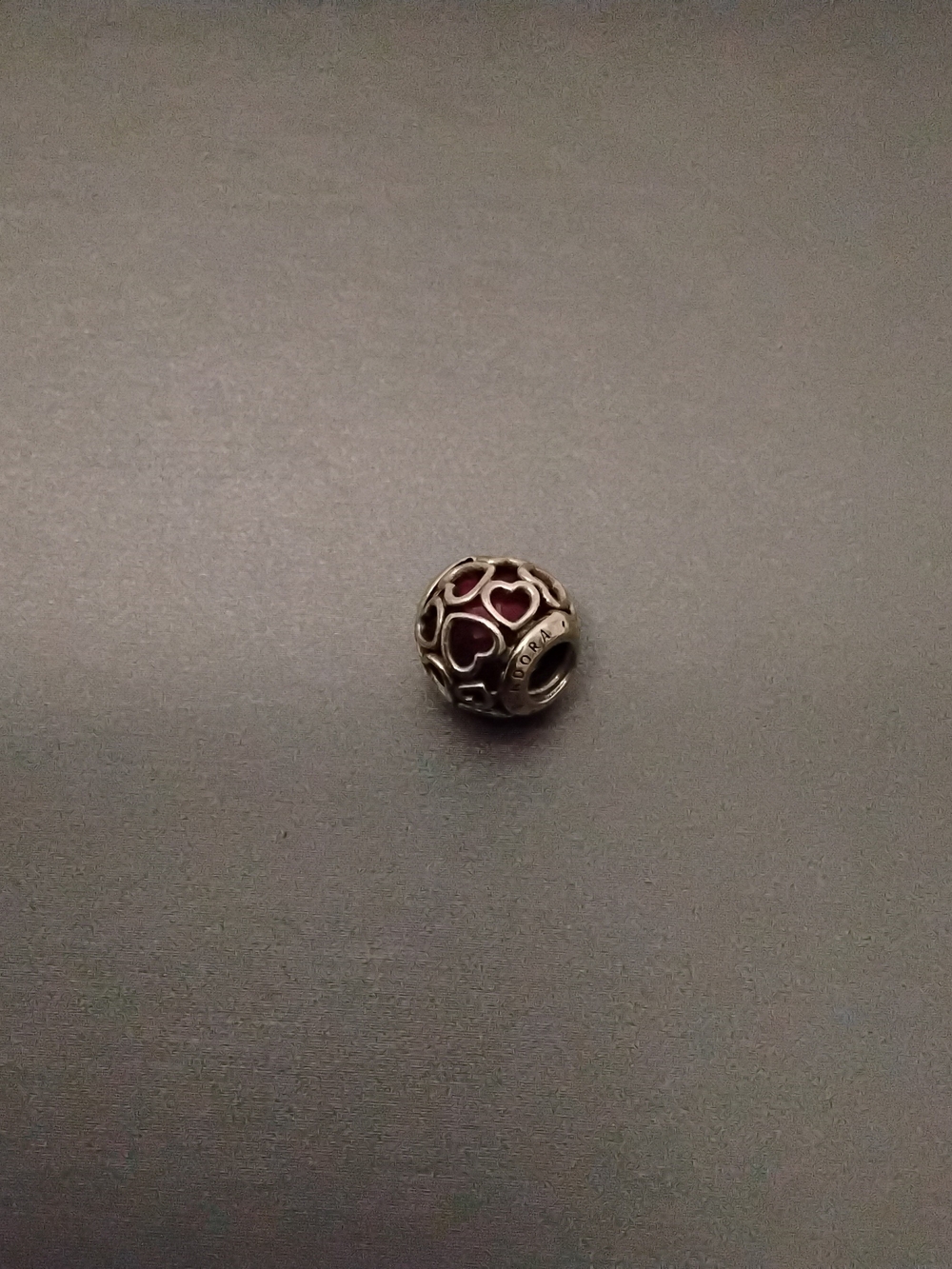 Authentic Pandora Cerise Encased In Love Charm - EUC